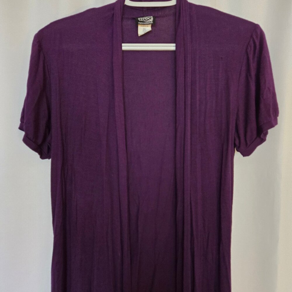 NWOT - Purple open front long shirt